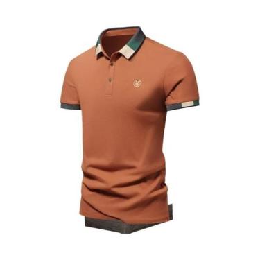 Imagem de Camisa Polo Masculina De Verão Em Seda Gelada, Secagem Rápida, Manga C