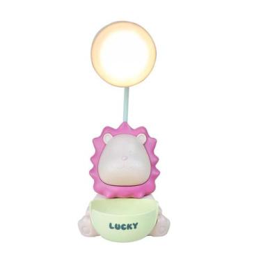 Imagem de Luminária de mesa divertida com apontador formato leão usb - Amigold, 