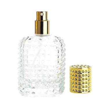 Imagem de Frasco Atomizador De Luxo Recarregável De Vidro Transparente Grosso 30