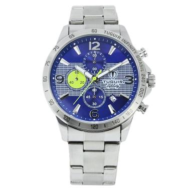 Imagem de Relógio Masculino de Aço Tuguir Analógico Infinity TGI37245 Prata e Azul-Masculino
