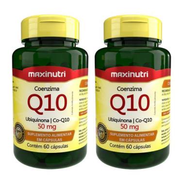 Imagem de Kit 2 Coenzima Q10 Nutriente Essencial 50mg 60 Capsulas - Maxinutri