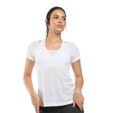 Imagem de Camiseta Feminina Fitness Best Fit Smart Air Nadador -, Branco, GG
