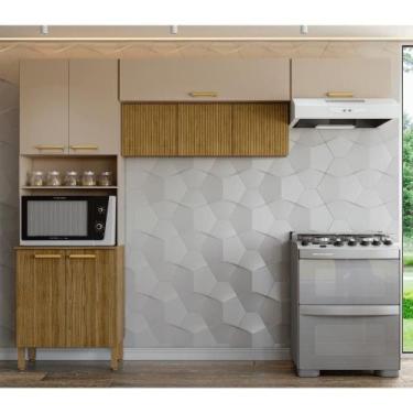 Imagem de Cozinha Urbino Freijó Vanilla Ripado - Mobiliar Home Shop