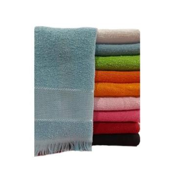 Imagem de Toalha Social com Franja e Rayon Lisa para Bordar 23x36cm - Marcotex, 