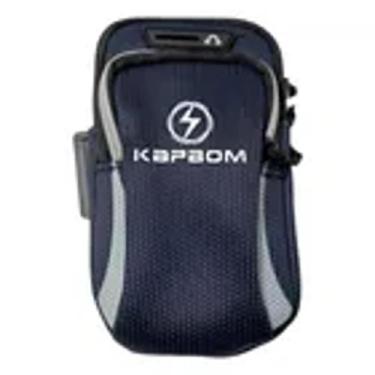 Imagem de Bolsa Esportiva para Celular com Braçadeira Preta  Resistente à Água e