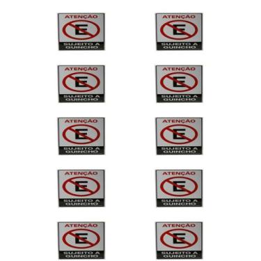 Imagem de KIT 10 PlacaS DE Sinalização 30x20 Atenção Sujeito a Guincho - JA