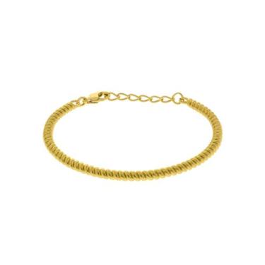 Imagem de Bracelete Efeito Corda - Banhado em Ouro 18k - Tri Gata