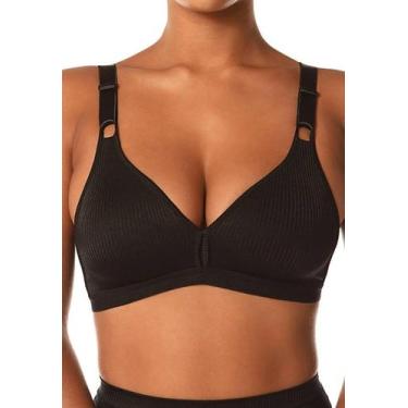 Imagem de Sutiã Olimpo Bourbon Sustentação DeMillus 61196, Preto, 44