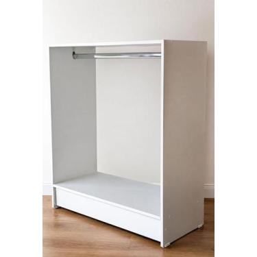 Imagem de Balcão Loja Central Arara 100% Mdf Branco Desmontado - Suprema Móveis