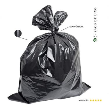 Imagem de Saco de Lixo 50L Econômico 65cm X 75cm 0,008cm para Uso Doméstico Escritórios e Pequenos Comércios Preto Higipack