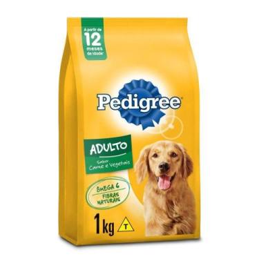 Imagem de Racao para Caes Adultos Sabor Carne e Vegetais 1kg Pedigree