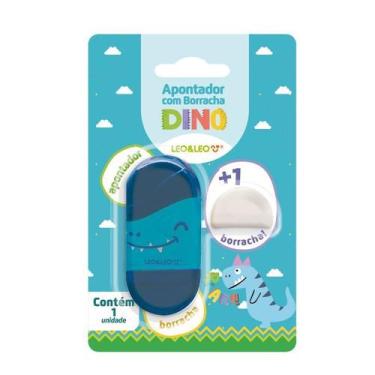 Imagem de Apontador Com Deposito E Borracha Pet Leo&Leo Dino