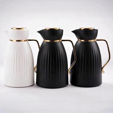 Imagem de Kit 3 Garrafa Térmica Café Chá 1 Litro Quente Frio Abre Fecha - Bravat