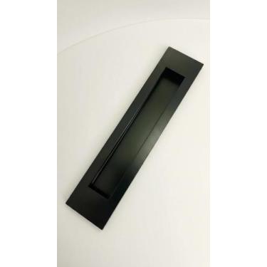 Imagem de Puxador Concha Embutir Porta Inox Preto Fosco 15cm - Congratulations S