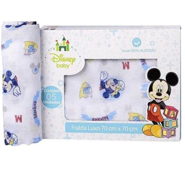 Imagem de Fralda De Pano Luxo Disney Masculino Mickey Baby