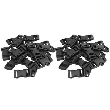 Imagem de Fivelas com contornos, fivelas de liberação lateral leves e duráveis, preto portátil para bolsas de escalada para acampamento ao ar livre