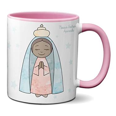 Imagem de Caneca Padroeira Do Brasil Mãezinha Cuida De Nós Amém! (Rosa)