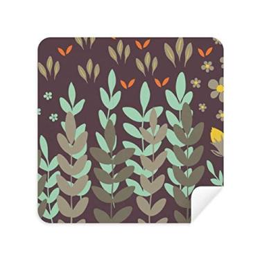 Imagem de Óculos de limpeza de tela verde marrom flor planta pintura pano camurça tecido pacote com 2