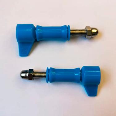 Imagem de Parafuso Longo com Aba e Porca para GoPro SJCAM - 2 unidades - AZUL