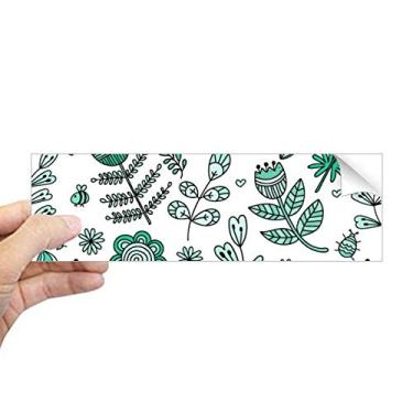 Imagem de DIYthinker Adesivo retangular de para-choque, folhas de desenho de folhas verdes