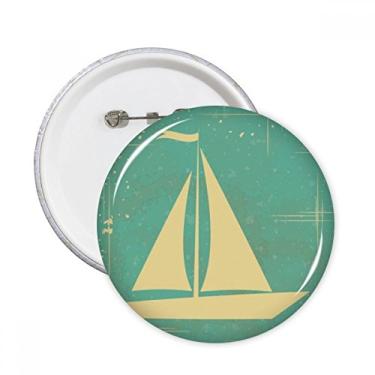 Imagem de Ilustração de vela esportiva padrão azul pinos redondos emblema botão decoração roupas 5 peças presente