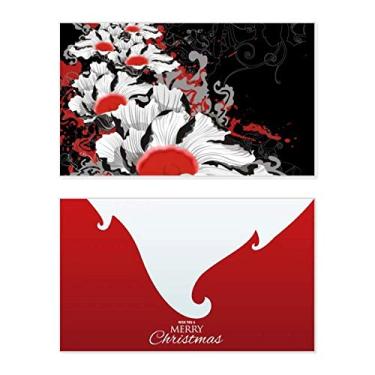 Imagem de Flores Plantas Peônia Decoração Feriado Feliz Natal Cartão de parabéns Mensagem de Natal