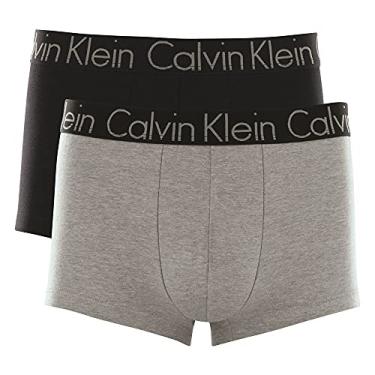 Imagem de Kit com 2 cuecas Low Rise Trunk Cotton Calvin Klein C11.04 (CZ05 - preto e cinza, P)