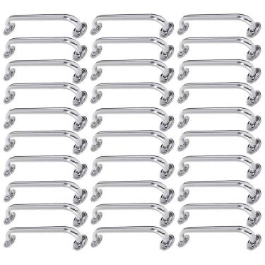 Imagem de Alça de Apoio Barra Inox Banheiro 50cm Kit 30 Unidades Acessibilidade Cadeirante Deficiente Idoso Segurança Suporte Bannheiro Corrimao