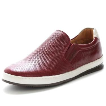 Imagem de Tênis Sapatênis Iate Couro Floater Legítimo Trice Gone Art Nobre - 3105 - Bordo Tamanho:43