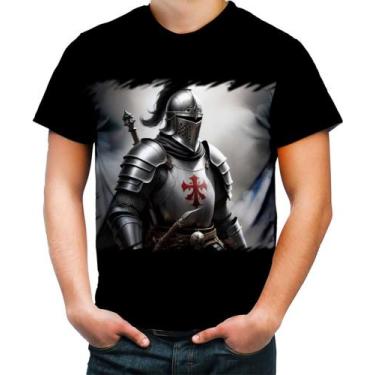 Imagem de Camiseta Colorida Cavaleiro Templário Cruzadas Paladino 6 - Kasubeck S