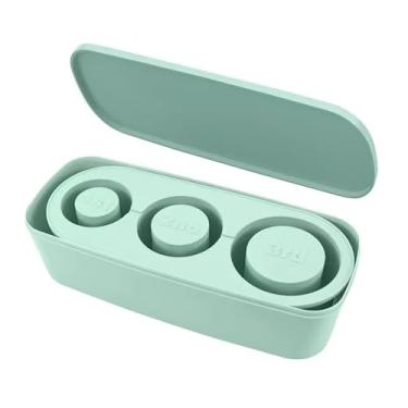 Imagem de FYUEROPA Bandeja grande de silicone para cubos de gelo de 20 a 850,5 a 1,134 g, molde de gelo de cilindro oco de silicone com tampa e caixa para uísque, coquetéis, bebidas e freezer - compatível com