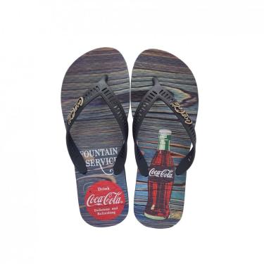 Imagem de Chinelo Coca Cola Foutain Wood Masculino Calce Fácil CC4352