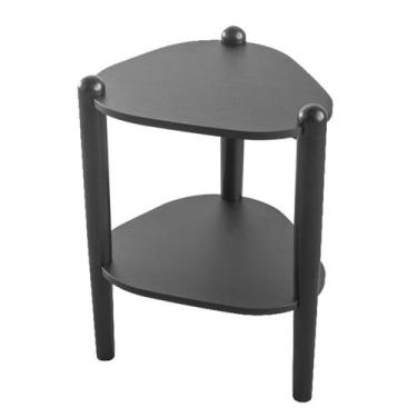 Imagem de Mesa Lateral Organica Pe Madeira 28013 Nero Preto Artesano - Artesano 