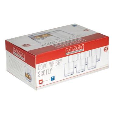 Imagem de Jogo De Copos Vidro Whisky Drink Vodka Bar Kit 6 Peças 355ml Cor Trans