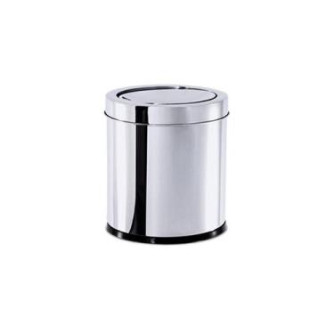 Imagem de Lixeira C/Tampa Basculante De Aço Inox 5,4L 18,5 x 20cm - Brinox