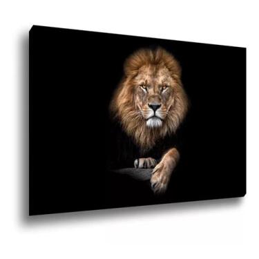 Imagem de Quadro Tela Grande Leão Judá Luxo 60x90 Sala Quarto - Decore Quadros, 