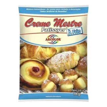 Imagem de CREME MESTRE ARCOLOR 1kg PATISSYER FRIO BAUNILHA CREME DO SONHO