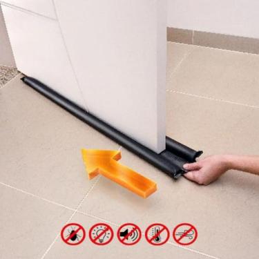 Imagem de Protetor Rolinho Rolo Veda Porta 80cm Ajustável Impermeável - Pratcasa