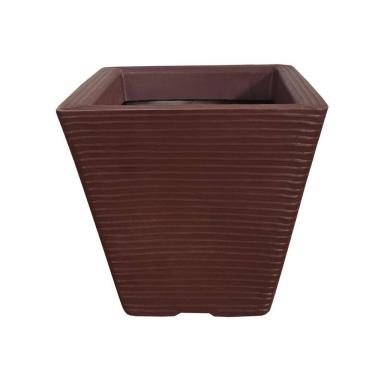 Imagem de Vaso De Flor Planta Quadrado Polietileno 30X30 Cm Chocolate