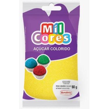 Imagem de Acucar colorido amarelo mil cores 80 g mavalerio