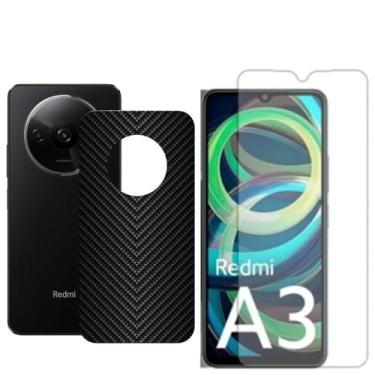 Imagem de Virtual Multi - Película Hidrogel + Adesivo Fibra de Carbono para Xiaomi Redmi A3 - Preta