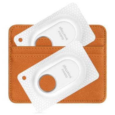 Imagem de SZJCLTD Suporte para carteira Smart Tag 2, capa de cartão ultrafina para Samsung SmartTag2, porta-cartões Smart Tag 2 para bolsa, mochila, bolsa de mão, Branco, 2 Pack, Minimalista