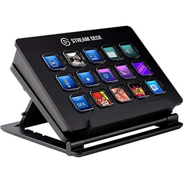 Imagem de Elgato Stream Deck - Controlador para conteúdo ao vivo, 15 teclas de LCD personalizáveis, suporte ajustável, Windows 10 e MacOS 10.13 ou posterior
