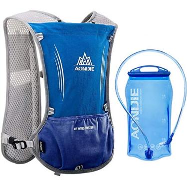 Imagem de Mochila de corrida leve de 5 litros, para esportes ao ar livre, trilha, maratona, caminhada, fitness, bolsa de hidratação para homens e mulheres com saco de 1,5 l ou chaleira de 500 ml