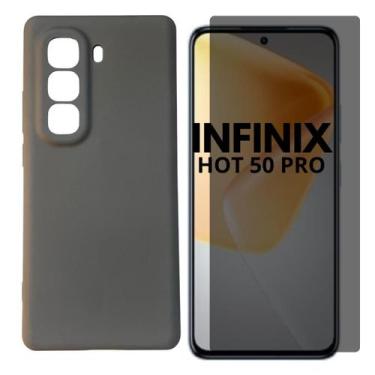 Imagem de Capa + Pel Vidro 3D Priv Compativel Com Infinix Hot 50 Pro - Generica,