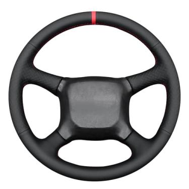 Imagem de MEWANT Capa de volante costurada à mão para Chevrolet Silverado 1500 1999-2002/Silverado 2500 1999-2002/Silverado 3500 2001-2002/Astro/Blazer/C/K 1500 Series/Kodiak/Suburban/Tahoe