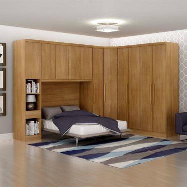 Imagem de Guarda-roupa Casal 11 Portas 6 Peças Modulado Cairo Cumaru