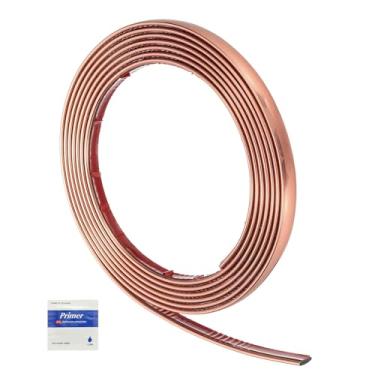 Imagem de HARFINGTON Acabamento de moldagem de descascar e colar 3 m x 1 cm acabamento de parede flexível autoadesivo PVC parede canto lacuna guarnição de vedação para parede teto piso armário azulejo borda