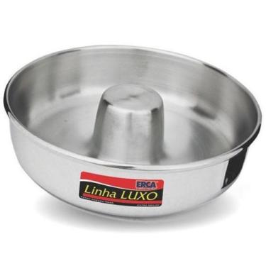 Imagem de Forma redonda de pudim aluminio luxo n.24 2,5lt erca - ERCA ALUM