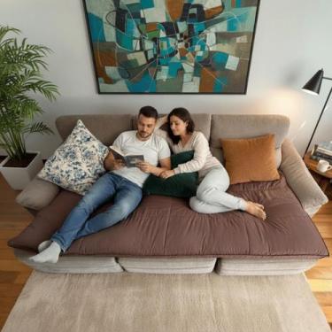 Imagem de Protetor Para Sofá Retrátil e Reclinável Pillow Top Confort FLAT 10cm 